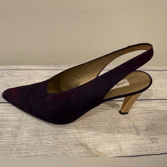 Via Spiga Slingback Heels deep plum/purple size 8.5 - Picture 5 of 13